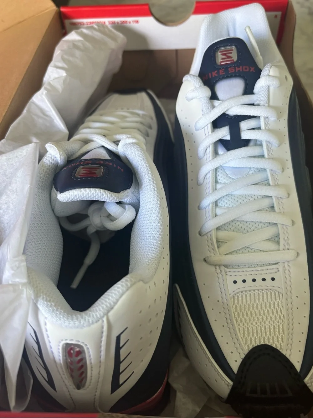 Nike Shox R4 USA Blue White Red Shox Low-Top Sneaker